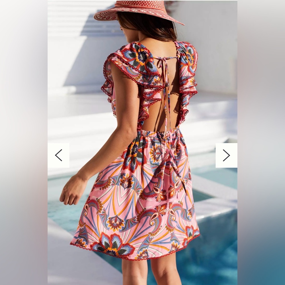 Farm Rio Arara Ruffle Shoulder Midi Dress - Picture 6 of 10